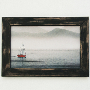 Φωτογραφία σε ξύλινο κάδρο διαστάσεων 33,5cm*23,3cm. - πίνακες & κάδρα, καράβι, θάλασσα