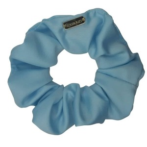 Scrunchie classic satin γαλάζιο - ύφασμα, για τα μαλλιά, λαστιχάκια μαλλιών, σατεν scrunchies