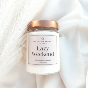 The Candle Factory Lazy Weekend Χειροποίητο Κερί Σόγιας 250ml - αρωματικά κεριά, κερί σόγιας, soy candles, vegan κεριά - 2