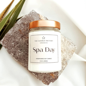 The Candle Factory Spa Day Χειροποίητο Κερί Σόγιας 250ml - αρωματικά κεριά, κερί σόγιας, soy candles, vegan κεριά - 2