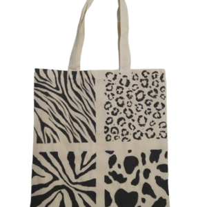 Τσάντα με χειροποίητο σχέδιο animal print - ύφασμα, animal print, ώμου