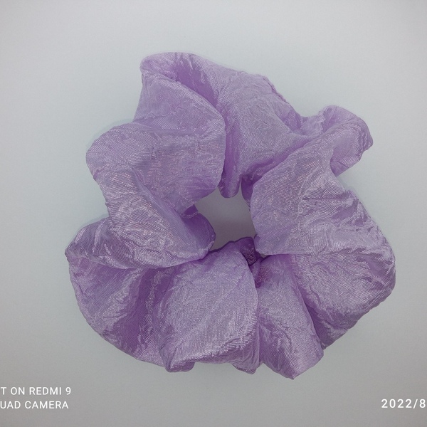 Λιλά scrunchie xl - ύφασμα, λαστιχάκια μαλλιών
