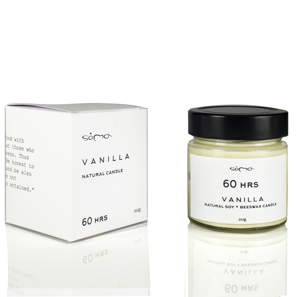 60HRS Vanilla Soy and Beeswax Candle Κερί από σόγια και καθαρλο μελισσοκέρι με άρωμα βανίλια - αρωματικά κεριά, κερί σόγιας - 2