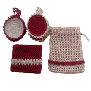 Σετ spa (πουγκί με 8 pad και 1 κορδέλα μαλλιών) βαμβακερό - δώρα για γυναίκες