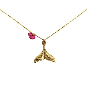 Mermaid necklace. - ημιπολύτιμες πέτρες, charms, ψάρι, ατσάλι, γοργόνα