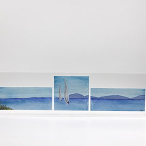 Θαλασσινή τριλογία σε πίνακα από plexi glass - πίνακες & κάδρα, θάλασσα, plexi glass, πίνακες ζωγραφικής