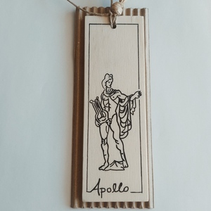 Ξύλινος σελιδοδείκτης Θεοί του Ολύμπου Απόλλωνας - σελιδοδείκτες