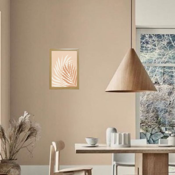 Ξύλινο κάδρο abstract art print " leaves " σε αποχρώσεις ροζ-μπεζ-λευκό (32 χ 22 εκ. ) - πίνακες & κάδρα, διακόσμηση σαλονιού - 4