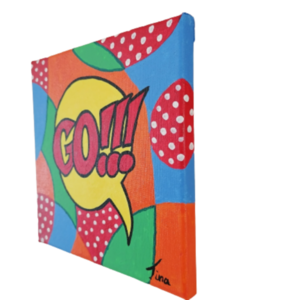 Pop art, ζωγραφικη σε καμβά διαστασης 20Χ20εκατ - πίνακες & κάδρα, πίνακες ζωγραφικής - 3