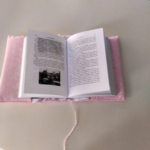 Υφασματινη θηκη/Καλυμμα βιβλιου/ Ροζ με Τριανταφυλλα - ύφασμα, θήκες βιβλίων - 2