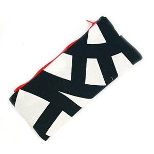 Pouch-κασετίνα Geo Bw 10x22 cm - ύφασμα, κασετίνες, καλλυντικών, ταξιδίου