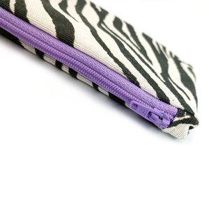 Pouch-κασετίνα Zebra 10x22 cm - ύφασμα, κασετίνες, καλλυντικών, ταξιδίου - 3