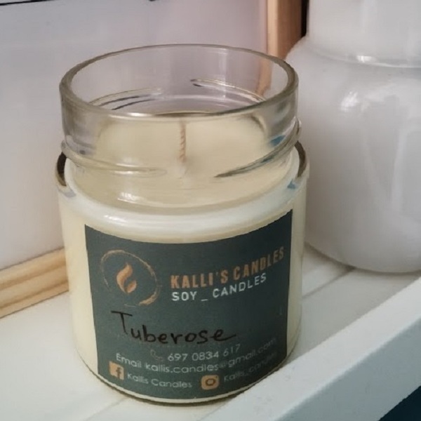 Αρωματικό φυτικό κερί σόγιας - Tuberose - 212ml - αρωματικά κεριά - 2