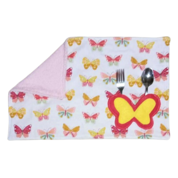 Παιδικό βαμβακερό σουπλά πεταλούδες ( 40 χ 26 εκ.) - πετσέτα, χειροποίητα, σουπλά
