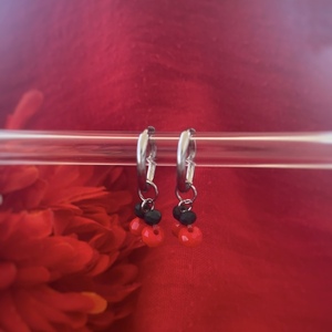 Cherrily | Handmade stainless steel earrings - χειροποίητα, μικρά, ατσάλι, γάντζος, φθηνά - 2