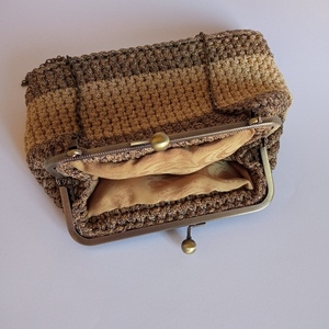 Γυναικεία τσάντα ώμου ή χιαστί, clutch vintage style χειροποίητη πλεγμένη με βελονάκι - νήμα, clutch, ώμου, χιαστί, πλεκτές τσάντες - 3