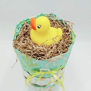 Χειροποίητο Diaper Cake Unisex - Crazy Duck - δώρα για μωρά, σετ δώρου, δώρο γέννησης, diaper cake - 3