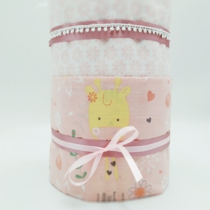 Χειροποίητο Diaper Cake για κοριτσάκι - Baby Giraffe - κορίτσι, δώρα για μωρά, σετ δώρου, δώρο γέννησης, diaper cake - 3