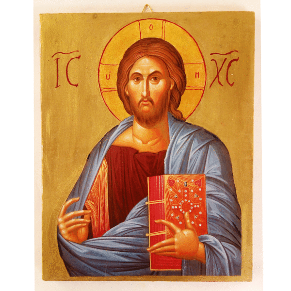 Χειροποίητη Εικόνα Του Ιησού Χριστού Σε Ξύλο 28x22cm - πίνακες & κάδρα, πίνακες ζωγραφικής