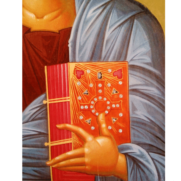Χειροποίητη Εικόνα Του Ιησού Χριστού Σε Ξύλο 28x22cm - πίνακες & κάδρα, πίνακες ζωγραφικής - 4