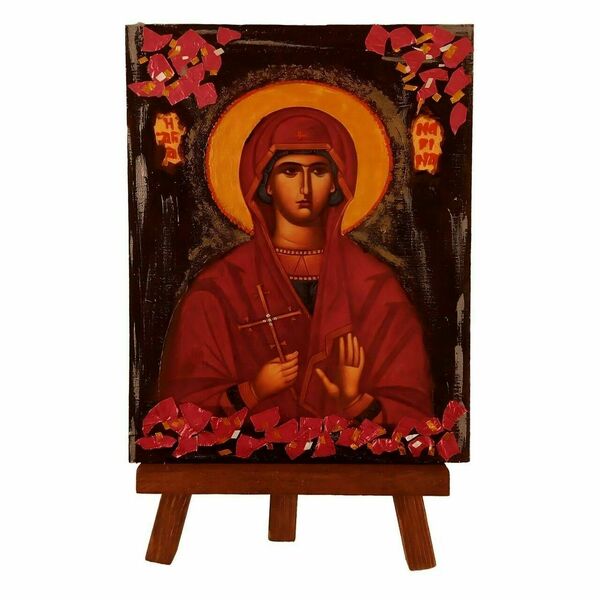 Αγία Μαρίνα Εικόνα Με Καβαλέτο - πίνακες & κάδρα, πίνακες ζωγραφικής, εικόνες αγίων