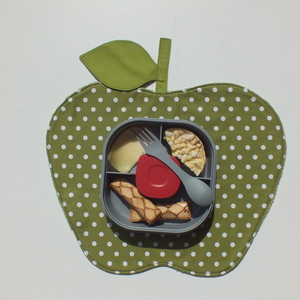 Σετ δύο παιδικά σουπλά (40x30 εκ.) - μήλα - ύφασμα, κορίτσι, αγόρι, σουπλά, για παιδιά - 4