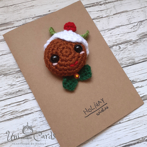 Χριστουγεννιάτικη κάρτα - Gingerbread Man - νήμα, ευχετήριες κάρτες - 3