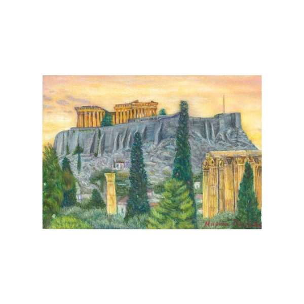 Καμβάς 70Χ50εκ τελάρο εκτύπωση έργου Ακρόπολη - πίνακες & κάδρα, πίνακες ζωγραφικής