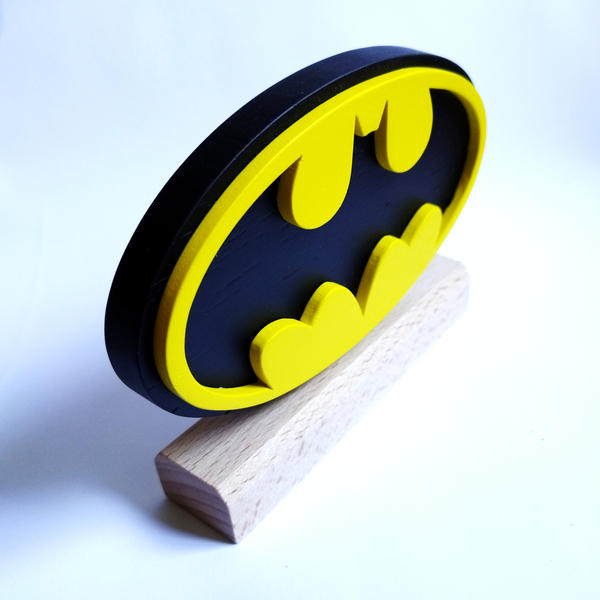 Batman διακοσμητικό ξύλινο λογότυπο - ξύλο, decor, διακοσμητικά - 2