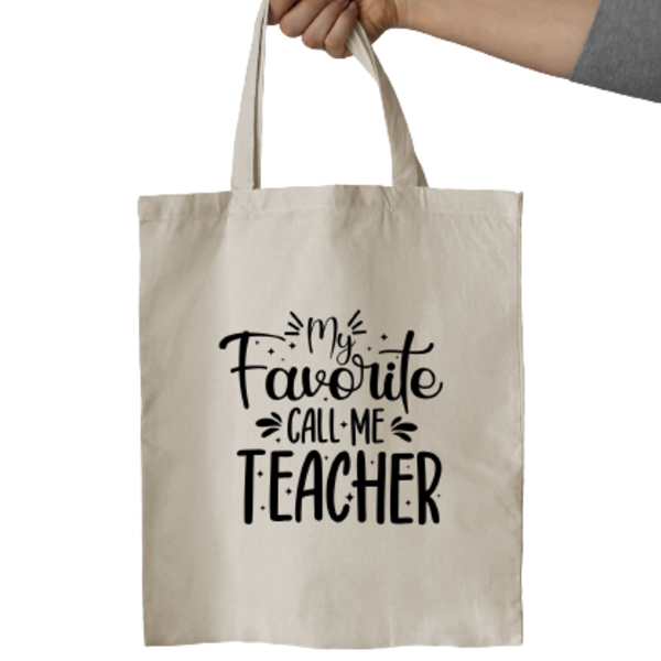 Δώρο για δασκάλα υφασμάτινη τσάντα 40x38 εκατοστά, βαμβακερή μπέζ τσάντα για βιβλία και ψώνια, χειροποίητο δώρο ενθύμιο για δασκάλα - ύφασμα, δώρο, tote