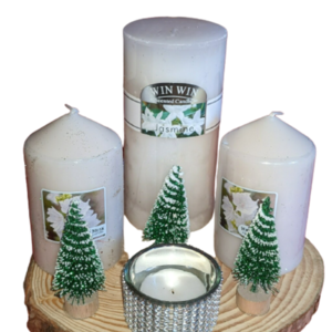 Xmas Cantles Gift - ξύλο, κεριά & κηροπήγια, δέντρο