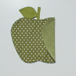 Παιδικό σουπλά (40x30 εκ.) 1 τεμάχιο - πράσινο μήλο - ύφασμα, κορίτσι, αγόρι, σουπλά, για παιδιά - 2