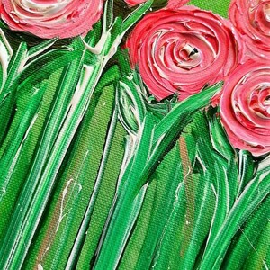 Pink roses - πίνακες & κάδρα, πίνακες ζωγραφικής - 5