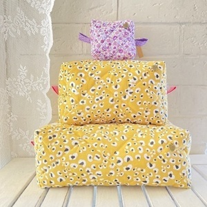 Νεσεσέρ / Pouch Bag "Yellow Leopar'' Μ (20x10x10) - ύφασμα, δώρα για γυναίκες, καλλυντικών, ταξιδίου, πρακτικό δωρο - 5