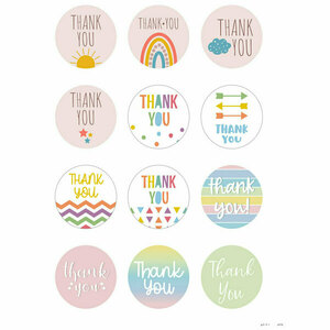 Εκτυπώσιμες ετικέτες Thank You σε 12 σχέδια Multicolor - αυτοκόλλητα, κάρτες - 3