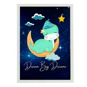 Παιδικό Καδράκι Dream Big Dreams Little Dragon Des.2 21x30cm-Αντίγραφο - πίνακες & κάδρα, κορίτσι, αγόρι, ζωάκια, παιδικά κάδρα