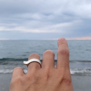 beachbreak| δαχτυλίδι από ασήμι 925 - ασήμι, μοναδικό, μοντέρνο, καλοκαίρι, ασήμι 925, ασήμι 925, δαχτυλίδι, χειροποίητα, minimal, μικρά, boho, rock, σταθερά