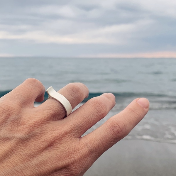 beachbreak| δαχτυλίδι από ασήμι 925 - ασήμι, μοναδικό, μοντέρνο, καλοκαίρι, ασήμι 925, ασήμι 925, δαχτυλίδι, χειροποίητα, minimal, μικρά, boho, rock, σταθερά - 3