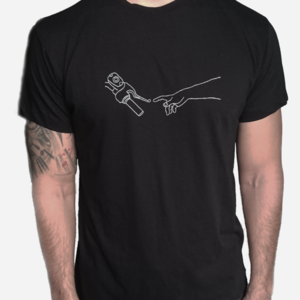 T-shirt Ανδρικό 100% οργανικό βαμβάκι χειροποίητο MOTO Black - ανδρικά, 100% βαμβακερό