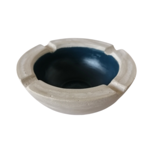 Τασάκι μπολ NAVY BLUE από τσιμέντο 11εκΧ4εκ - μπολ, τσιμέντο, διακόσμηση βεράντας, διακόσμηση σαλονιού