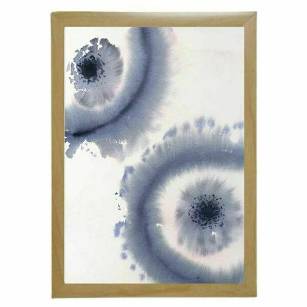 Κάδρο " blue eye " με ξύλινη κορνίζα σε φυσικό ή μαύρο χρώμα (32 χ 22 εκ. ) - πίνακες & κάδρα, διακόσμηση σαλονιού - 2