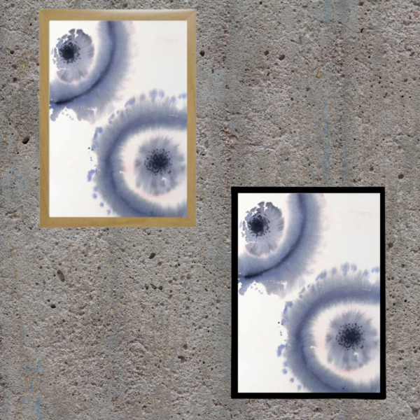 Κάδρο " blue eye " με ξύλινη κορνίζα σε φυσικό ή μαύρο χρώμα (32 χ 22 εκ. ) - πίνακες & κάδρα, διακόσμηση σαλονιού - 3