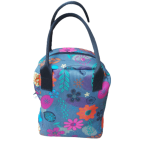 Lunch bag χειροποίητο, αδιάβροχο ύφασμα, με χερούλια, διαστάσρις 27x13x20 εκ. - χειροποίητα, για παιδιά, για ενήλικες