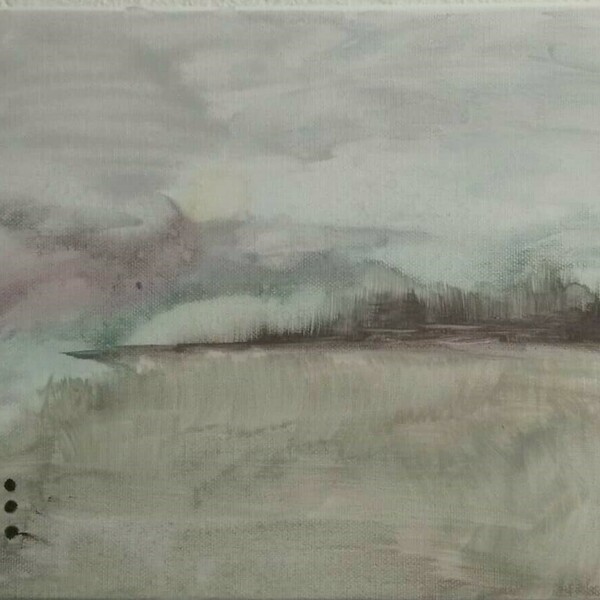 Morning Dew 09 - Καμβάς με ακρυλικά Abstract Landscape - 25*30 - πίνακες & κάδρα, πίνακες ζωγραφικής - 2