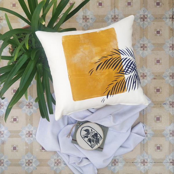 Διακοσμητικό Μαξιλάρι με Φύλλο Φοίνικα - μαξιλάρια, διακόσμηση σαλονιού - 2