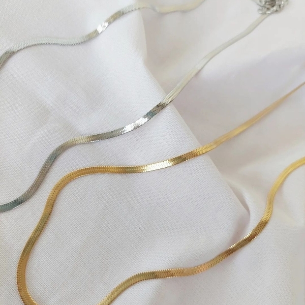 Κολιέ φίδι - ασήμι, ατσάλι, faux bijoux