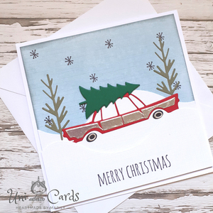 Σετ 3 χριστουγεννιάτικων καρτών 03 - νήμα, χιονάνθρωπος, ευχετήριες κάρτες - 3