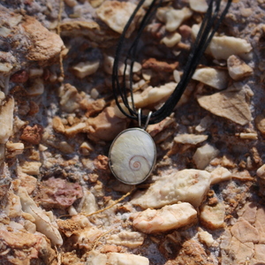 Κολιέ με μάτι της θάλασσας - ημιπολύτιμες πέτρες, ασήμι 925, κοντά - 4