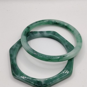 Σετ minimal βραχιόλια πράσινα από ρητίνη - πλαστικό, ρητίνη, σταθερά, χεριού, φθηνά - 2