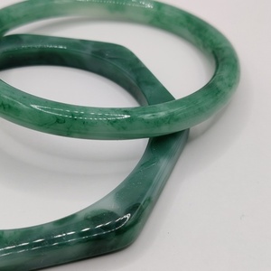 Σετ minimal βραχιόλια πράσινα από ρητίνη - πλαστικό, ρητίνη, σταθερά, χεριού, φθηνά - 3